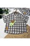 Boy's 3-Piece Set - Shirt&Pants&Hat - 100% Cotton - Gray - 6