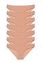 7 Pieces Super Eco Set Lycra Women's Slip Panties Skin Color