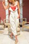Buttoned Collar, Straps, Pockets, Washable Cotton Loose Jumpsuit 120 50 - 4