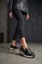 D26Ya-3240 Women's Genuine Leather Casual Shoes Black