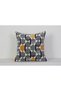 Mustard Black Geometric Patterned Decorative Throw Pillow Cover Modern Design - 2