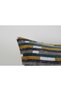 Mustard Petrol Blue Geometric Patterned Decorative Throw Pillow Cover - 2