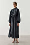Modal Shirt Dress Black - 4