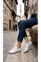 42819 Rubber Laced Silicone Rubber Sole Genuine Leather Women's Shoes - 6