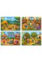 Minikler Discovery Series 3/5 Wooden 4-Piece Puzzle Set (in the Camp - in the Library - in the Amusement Park - in the Orchard) - 2