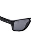Polarized Sunglasses Black Frame Smoke Mirror Lens 60mm - P419BK4PV - 5