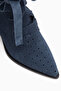 Beth Genuine Leather Blue Suede Lace Detailed Summer Western Women's Boots - 3