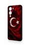 Vivo Y19 5g Compatible Silicone Case with Wolf Turkish Flag Pattern - 3