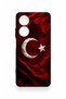 Oppo A60 Compatible Wolf Turkish Flag Patterned Silicone Case - 2