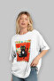 For the Sake of Cats 24 Front Cat Printed White Oversize T-Shirt 100% Cotton Unisex Cat Lover Premium Design - 4