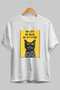 For the Sake of Cat 112 Front Cat Printed White Oversize T-Shirt 100% Cotton Unisex Cat Lover Premium Design