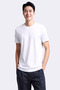 Men's Crew Neck Short Sleeve Cotton Modal Basic T-Shirt - Breathable & Stretchable Fabric - 3