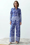 Women's Plus Size Shawl Pattern Shirt Pants Set High Waist Wide Leg 100% Viscose Daily Casual - 4