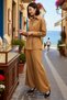 Women's Plus Size Zipper Tunic Wide Leg Pants Set Long Sleeve Shirt Collar Casual Daily - 2