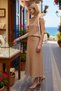 Women's Midi Skirt Blouse Set Sleeveless Crew Neck Accessory Detailed Slit Woven Lined Casual - 2