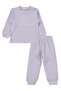 Smiling Face Printed Pajama Set for 1-7 Years Old - Lilac - 3