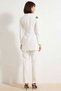 Women's Plus Size Jacket Lapel Long Sleeve Fitted Blouse Pants Set Maxi Length Slit Woven Casual - 5