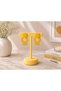 Women's Gold Sequin Detailed Dangle Yellow Earrings Gold Color Stylish and Elegant Design - 2
