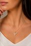 316L Steel Chain Gold Color Winged Heart Model Women's Necklace |   Elegant Design with Pink Zircon Stone - 2