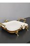 Kare Porcelain Presentation Plate with Foot Detail & Accessories & Special Laser - 3