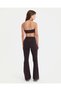 Women's Purple Plum Fitness Sports Spanish Leg Flare Motion Leggings - 2