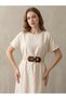 Straw Elastic Women's Belt with Snap Buckle, Jacket Belt, Shirt Belt, Dress Belt - 2