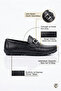 Men's Black Genuine Leather Classic Moccasin Loafer Shoes 636 - 2
