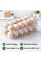 Egg Holder for Fridge, Automatic Rolling Egg Organizer, 2 Layer Stackable Egg Storage Container - 3