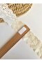 3 Meters Width 5 cm Cotton Raw Color Floral Patterned Belt Figured Quality Guipure, Scallop, Edge - 3