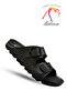 Women's Slippers – Flexible Anatomical Sole, Adjustable Double Buckle Women's Slippers, Black - 2