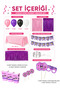 Kuromi Birthday Party Celebration & Curtain Table Skirted Balloon Set - 2