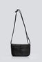 Women's Black Mini Luxury Genuine Leather Flap Crossbody Shoulder Bag - 7