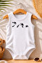 Penguin Family Printed Baby Bodysuit, 100% Cotton Bodysuit