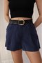 Nova High Waist Women's Shorts with Belt Gift – Soft Fabric Comfortable Fit – Comes with Belt Gift - 3