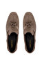 Men's Genuine Leather Mink Suede Loafer Shoes - 6