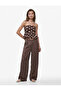 X Melis Ağazat - Viscose Fabric Pocketed Wide Leg Baggy Polka Dot Satin Trousers