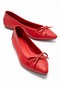 Kamilian Women's Genuine Leather Ballerinas Red