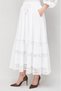 Fusta midi brodata cu talie elastica - 3
