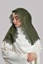 Khaki Prayer Hijab Scarf Cut Fiber Laced 202211_09 - 3