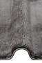 Puffy Anthracite Amorphous Bathroom Rug Thick Plush Soft Shower Mat in Front of the Sink Bathroom Mat (80X120) - 5