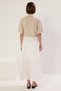 Women's Plus Size Maxi Skirt High Waist A-Line Cut Button Detail Lined 100% Cotton Daily Casual - 5