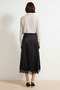 Women's Asymmetrical Cut Midi Skirt with Lace Trim and Satin Texture, Elegant for Party, Daily Casual Wear - 5