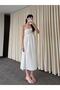 White Dress with Elastic Straps - Y223100 - 5