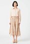 Women's Maxi Skirt Elastic Waist Plaid Pattern Lined Flared Cotton Comfortable Long Length Cut Daily Casual - 4