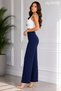 Ribbed Wide-Leg Seam Detailed Palazzo Women’s Pants - 3