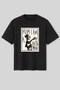 Women's Oversize T-Shirt Mom I Am a Rich Woman Printed Black – Crew Neck, Comfortable Fit, 100% Cotton - 6