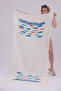 Vina 100% Cotton Printed Beach Peshtemal |   Quick-Drying, Extra Light Tasseled Pareo |   Beach, Pool and Bath Towel - 6