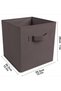 4PCS Storage Cubes Collapsible Storage Boxes with Handles Fabric Folding Boxes for Organisation Wardrobe Shelving Office Toys Durable Storage Boxes (10.5*11*10.5in Dark Gray) - 2