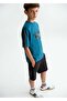 Boy's Printed T-Shirt and Shorts Set Emerald Green 6687