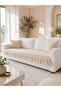 Linen Ruffle Sofa Cover Decorative Bohemian Sofa Cover for Sofa Bed Covering the Seating Area - 4